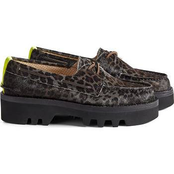 Sperry Cloud Authentic Original 2-eye Lug Leopardie - Damske Mokasíny